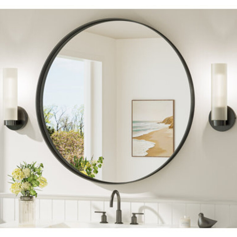 Valancia Shatter-Proof Aluminum Round Wall Mirror