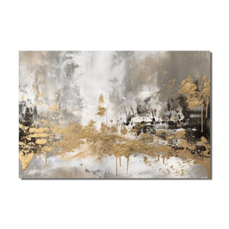 Modern Golden Abstract - Abstract Canvas Wall Art