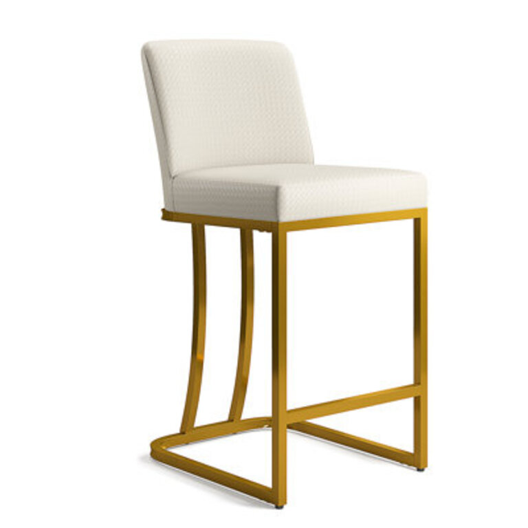 Seese Upholstered Counter Stool with Metal Frame