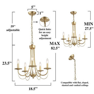 Beesley 5 - Light 185W Candle Style Empire Chandelier