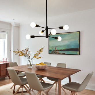 Cobina 6 - Light Dimmable Sputnik Sphere Chandelier
