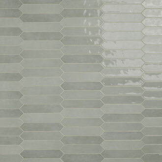 Hoku 25 in x 13 in Glossy Ceramic Picket Wall Tile