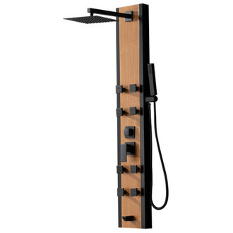 5799 8-Jet Rainfall Shower Panel System with Rainfall Waterfall Shower Head and Shower Wand