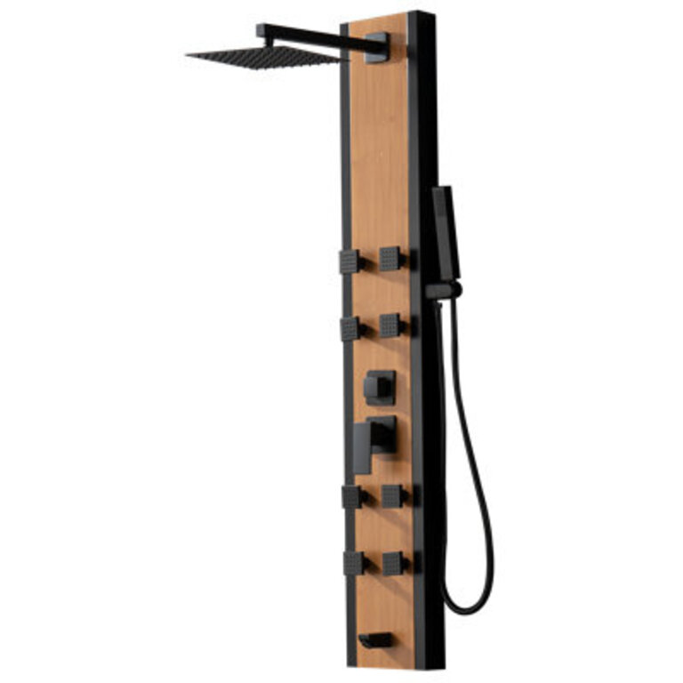 5799 8-Jet Rainfall Shower Panel System with Rainfall Waterfall Shower Head and Shower Wand