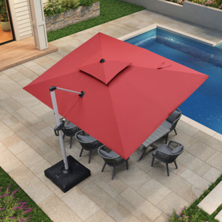 Bohusiavice Rectangular Cantilever Umbrella with Base