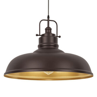 Osburn 1 - Light Oil Rubbed Bronze Dome Pendant