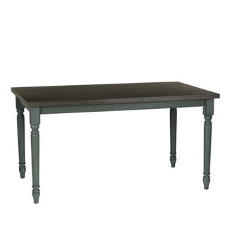 Io 60 Two Tone Solid Wood Farmhouse Dining Table