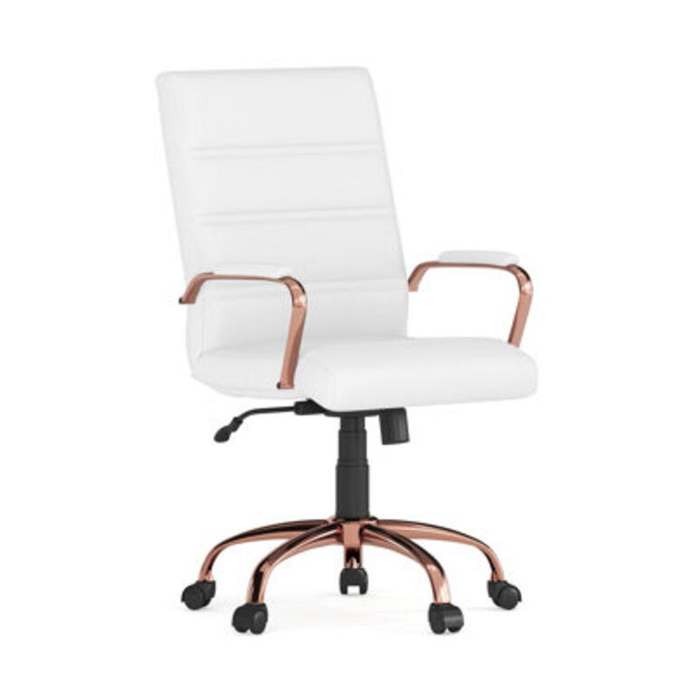 Whitney Ergonomic Upholstered Mid-Back Swivel Office Chair
