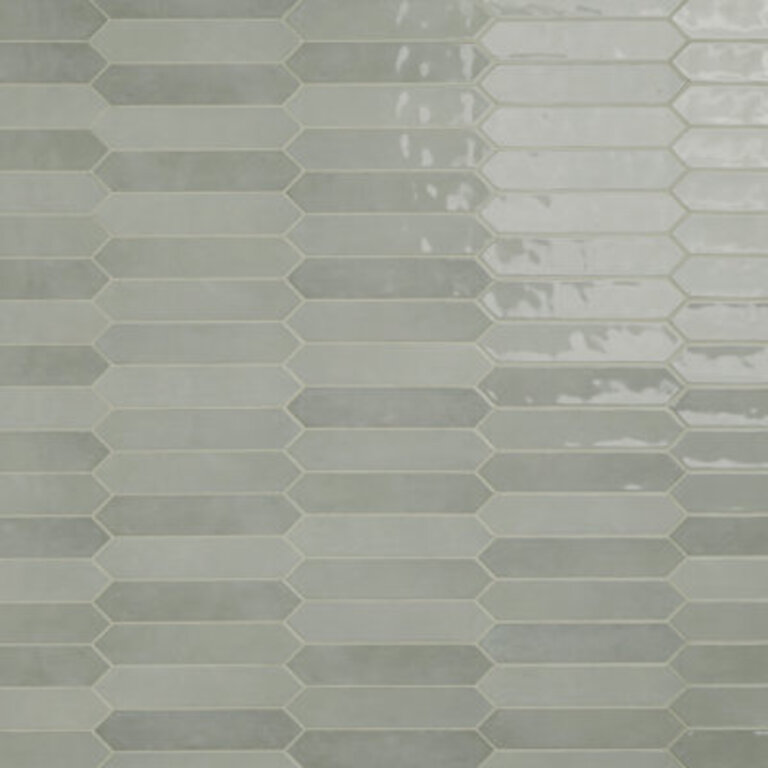 Hoku 25 in x 13 in Glossy Ceramic Picket Wall Tile