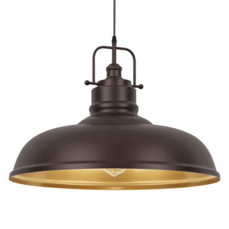 Osburn 1 - Light Oil Rubbed Bronze Dome Pendant
