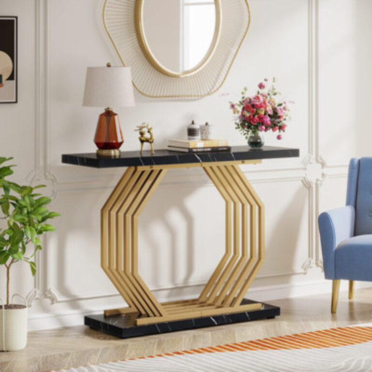 Hailynn 3937 Gold Console Table