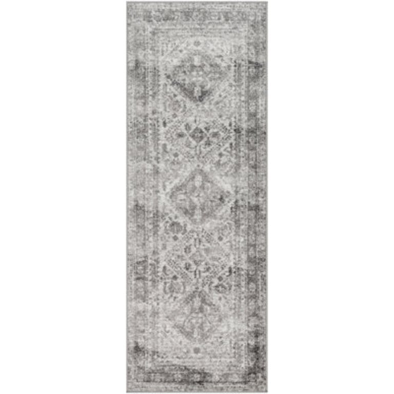 Fitz Oriental Charcoal Area Rug