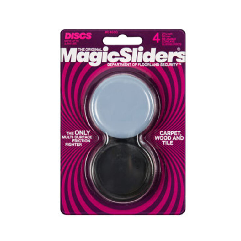 Magic Sliders 238 in Adhesive Polymer Sliding Discs in Gray 4 Pack