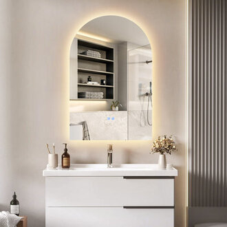 Zechary 354 H x 236 W Arch Dimmable LED Wall Mirror with Anti-Fog
