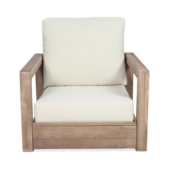 Donnie Acacia Wood Patio Chair with Cushions