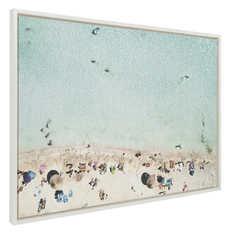 Kiranveer Turquoise Beach from Above 2 by Amy Peterson- Floater Frame Photograph Print on Canvas