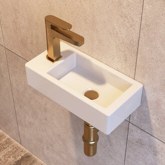Liberty 1542 x 7 Vitreous China Rectangular Wall Mount Bathroom Sink with Faucet Hole