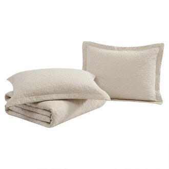 Tommy Bahama Raffia Solid Cotton Reversible Quilt Set
