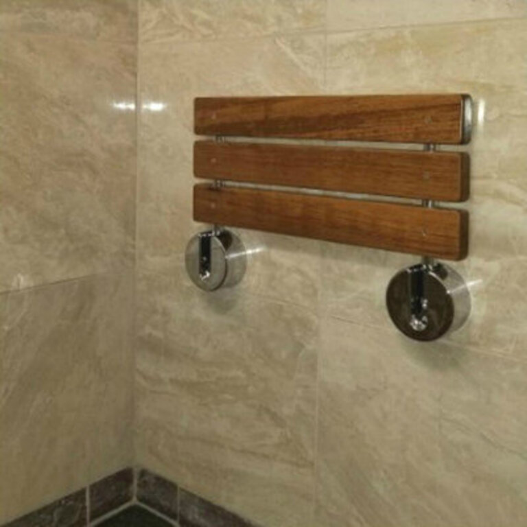 Crosstown 201 W Teak Shower Bench