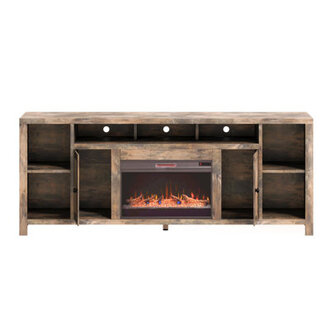 Columbia 84 W Solid and Manufactured Wood Electric Fireplace TV Stand