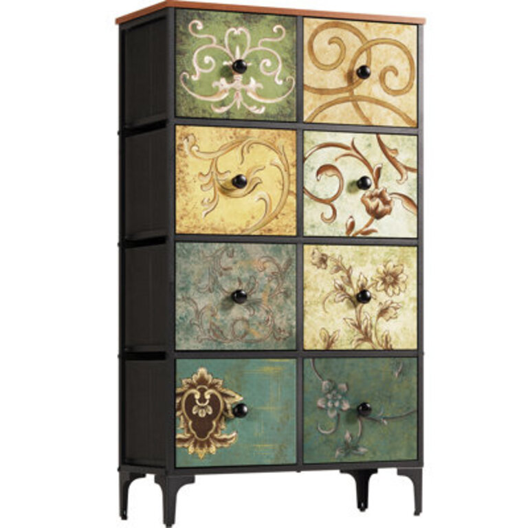 Gallery Tall Dresser for Bedroom 8 Drawer Double Narrow Dresser Lingerie Chest of Drawers for Bedroom 465 H X 266 W X 117 D