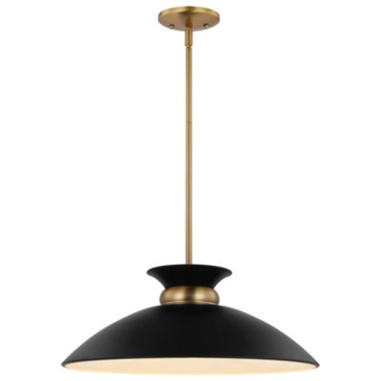 Giles 1-Light Dimmable Metal Dome Pendant with Adjustable Height