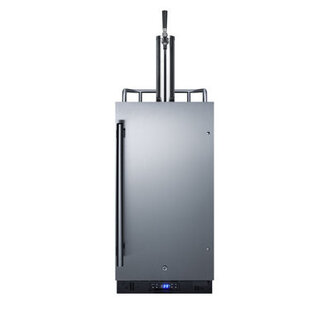 Summit Appliance 29 Cubic Feet Grey Single Tap Built-In Kegerator with Door Lock and