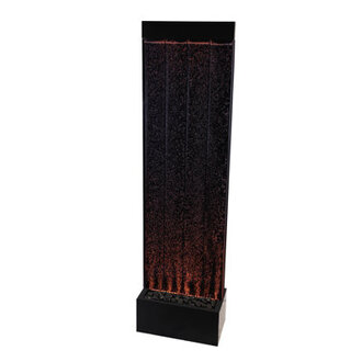 Bubble Wall Indoor Water Fountain 72 with Colour-Changing LED Lights and Remote Black