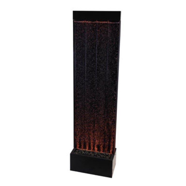 Bubble Wall Indoor Water Fountain 72 with Colour-Changing LED Lights and Remote Black