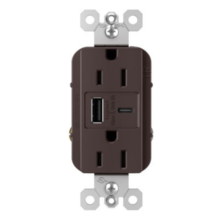 radiant 15A Tamper-Resistant with Ultra-Fast 60A USB Type AC Outlet