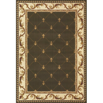 Gaythorne Heirloom Traditional Olive Green Ivory Performance Area Rug