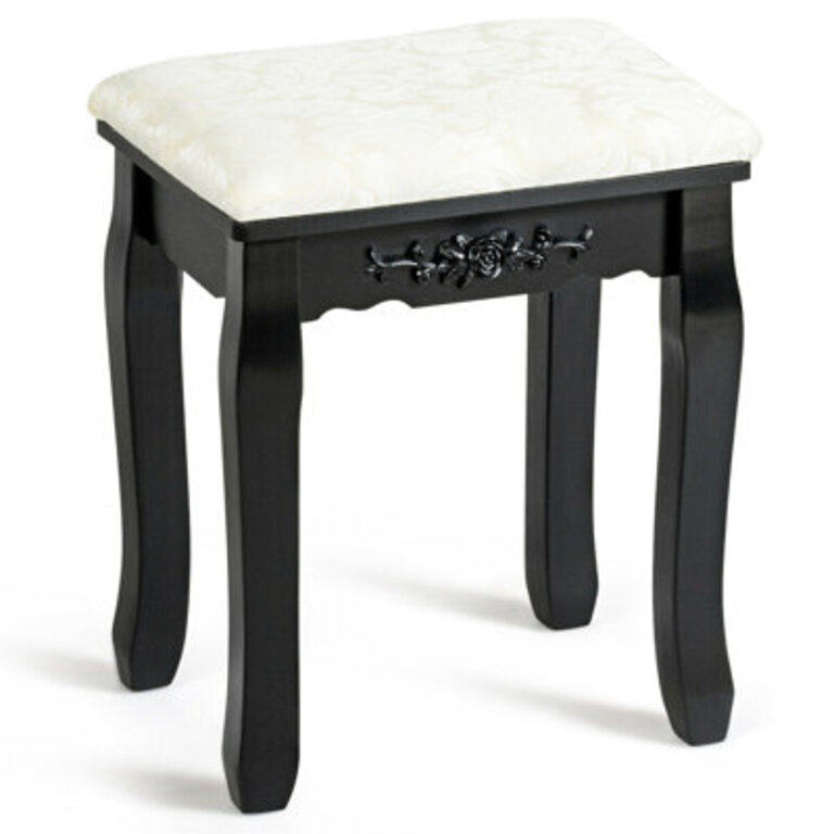 Solid  Manufactured Wood Accent Stool