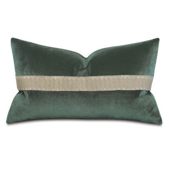Metallic Border Decorative Pillow in Pine