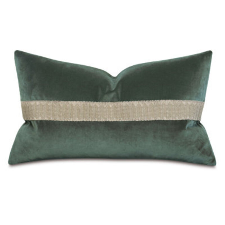 Metallic Border Decorative Pillow in Pine