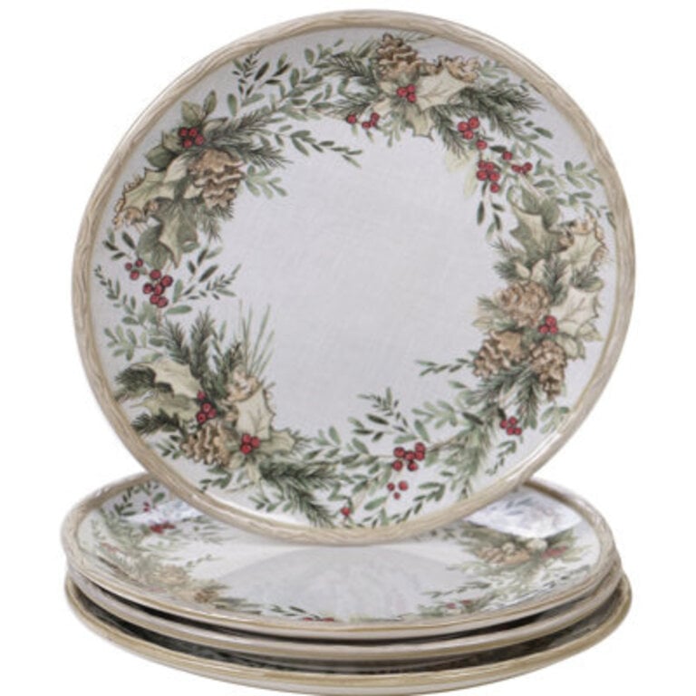 Certified International Holly And Ivy Set4 Dinner 11