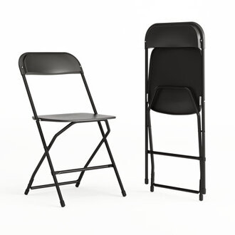 Inbox Zero IndoorOutdoor Plastic Folding Event Chairs Set of 2 by Flash Furniture