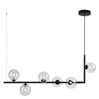Coeburn 6 - Light Kitchen Island Globe Modern Glass Bubble Pendant