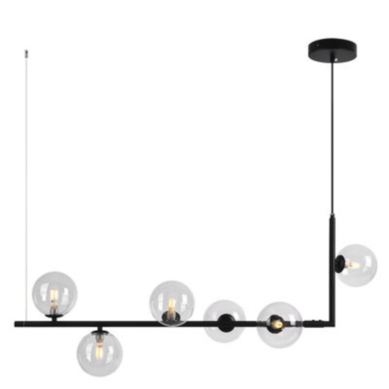 Coeburn 6 - Light Kitchen Island Globe Modern Glass Bubble Pendant