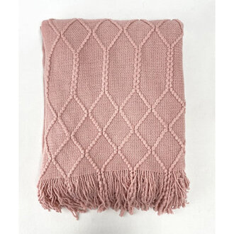 Irregular Rhombus Knitted Throw Blanket