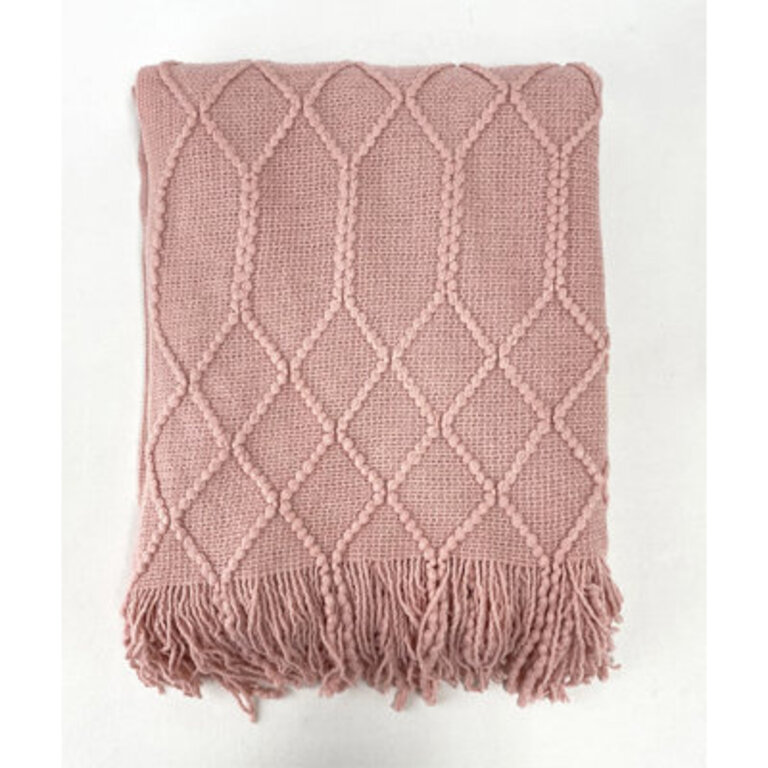 Irregular Rhombus Knitted Throw Blanket