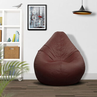 Leatherette Solid Indoor Bean Bag Cover - Filling Not Included