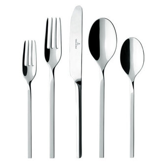 New Wave 5 Piece 1810 Stainless Steel Flatware Set Service for 1