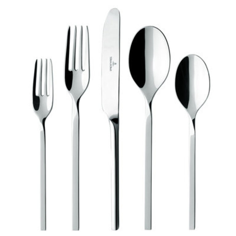 New Wave 5 Piece 1810 Stainless Steel Flatware Set Service for 1