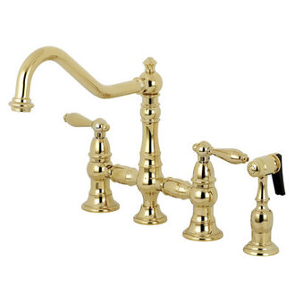 Restoration Bridge Faucet With Side Spray
