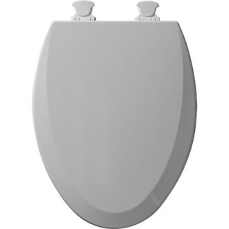 Elongated Toilet Seat Wood White Easy to Install 1500EC1500EC 000