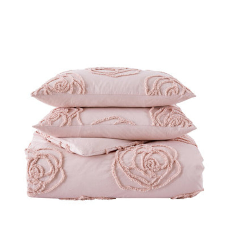 Betsey Johnson Rambling Rose Cotton Pink Duvet Cover Bonus Set