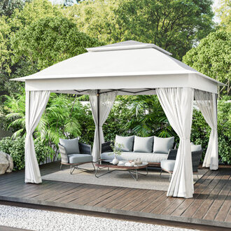 11 Ft W x 11 Ft D Steel Pop-up Gazebo