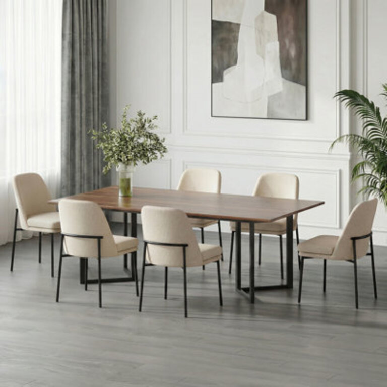 Fabric Upholstered Parsons Side Chair Dining Chair