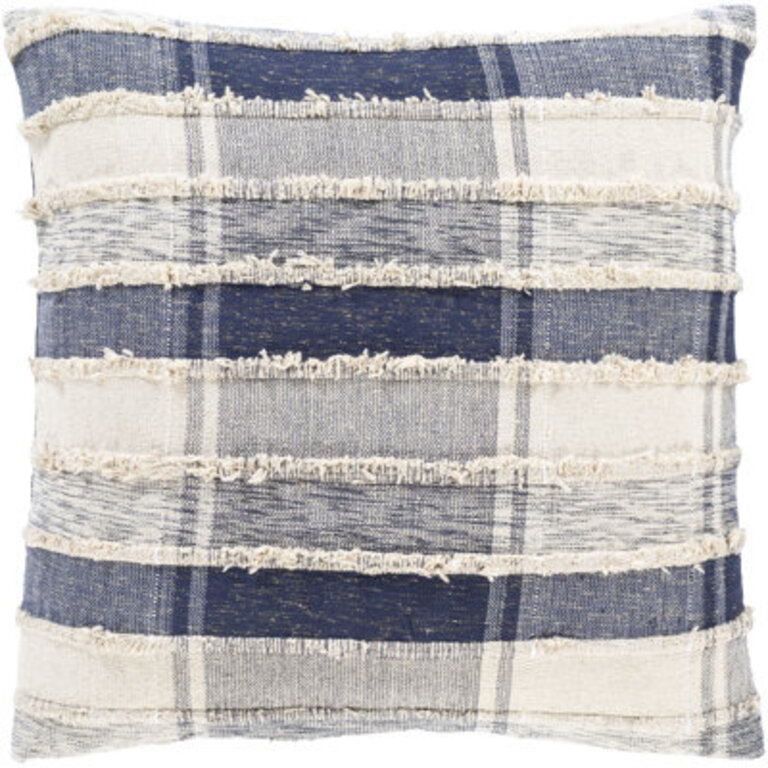 Ahnah Plaid Cotton Blend Reversible Throw Pillow