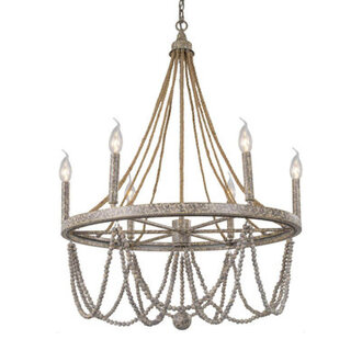 Dianthus 6 - Light Candle Style Empire Chandelier